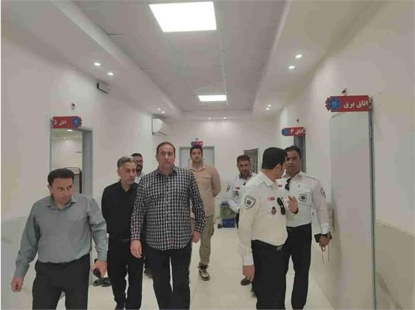 بازدید مدیر پشتیبانی دانشگاه از زیرساخت‌های بهداشتی و درمانی مرز خسروی در آستانه اربعین حسینی